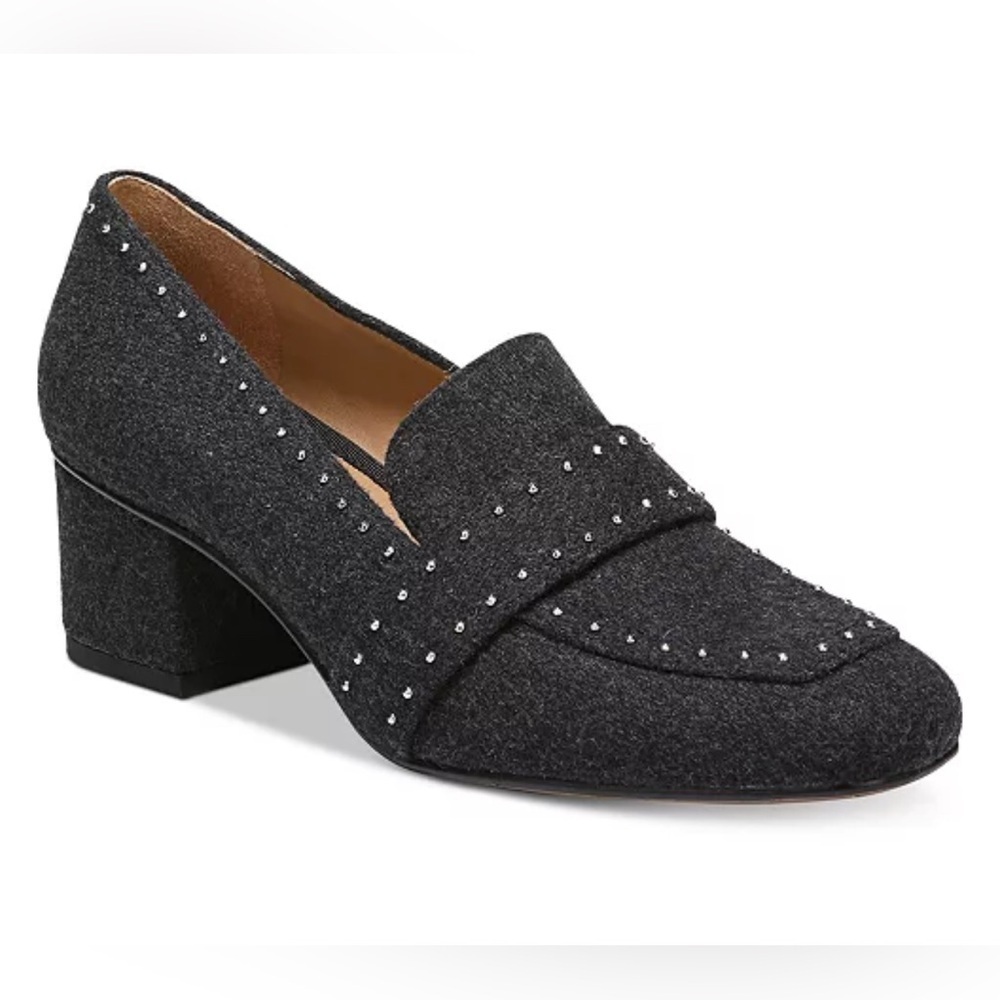 Franco Sarto Lance Block Heel Pumps in Grey